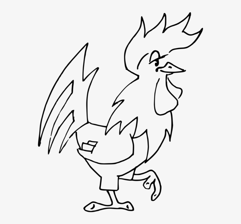 Rooster Chicken Black And White Drawing Computer Icons - Clip Art, transparent png