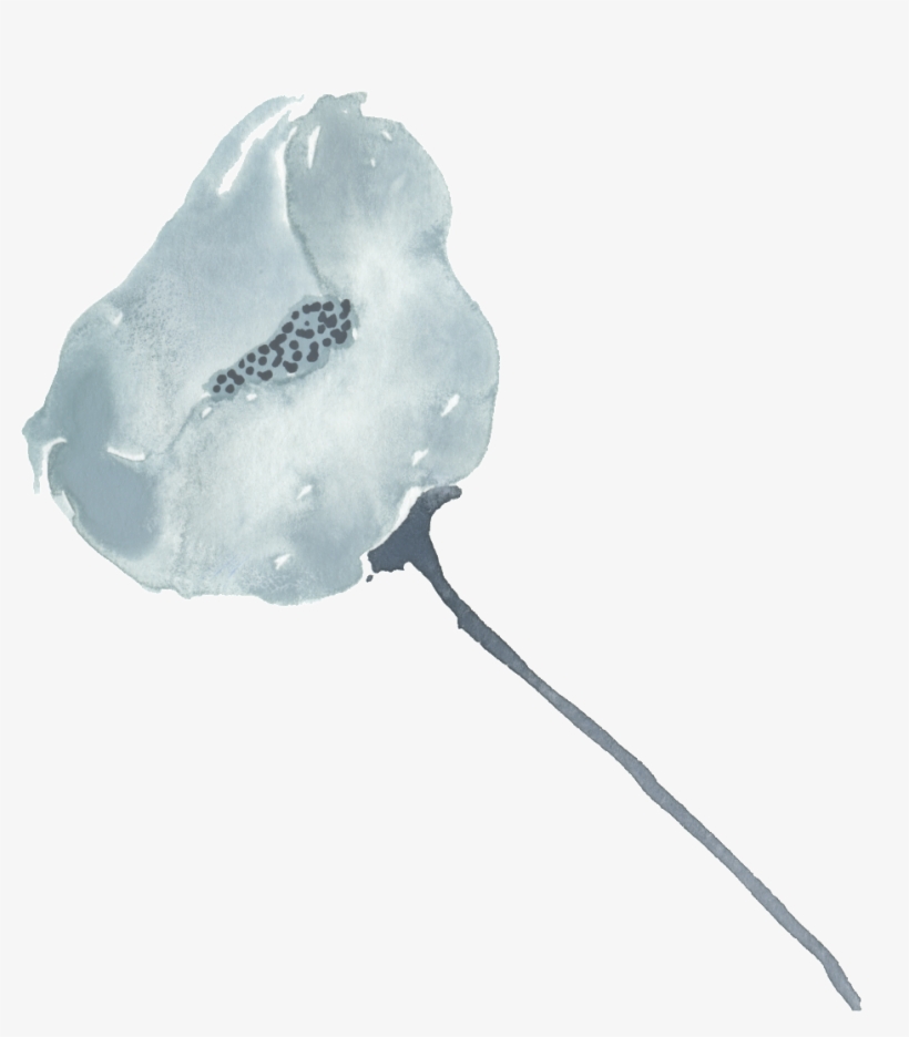 Ice Heart Petals Transparent Decorative - Watercolor Painting, transparent png