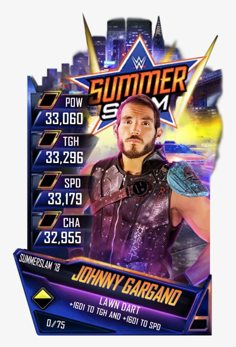 Supercard Johnnygargano S3 Hardened Fusion 10606 Supercard - Wwe Supercard Summerslam 18, transparent png