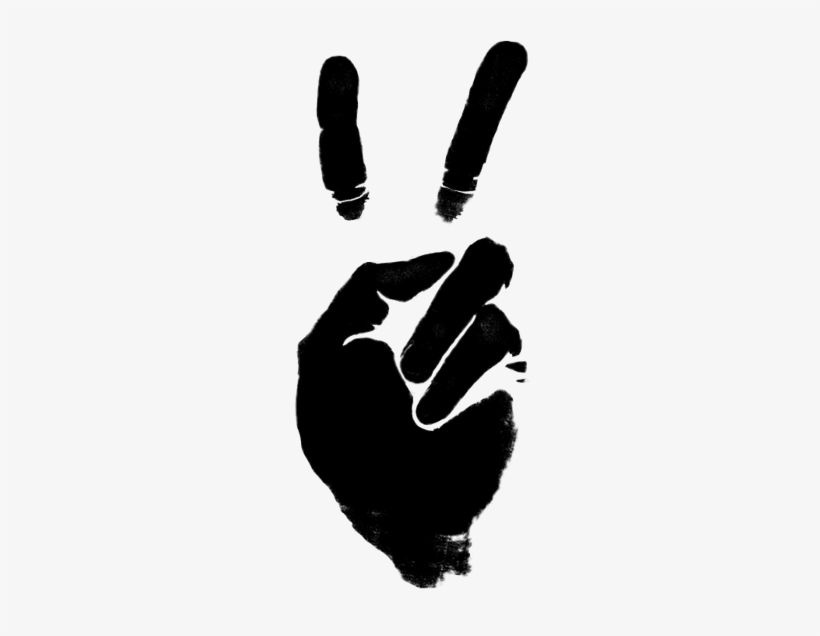 Peace Hand Handprint Fingers Fingerprints - Being Peace To The World, transparent png