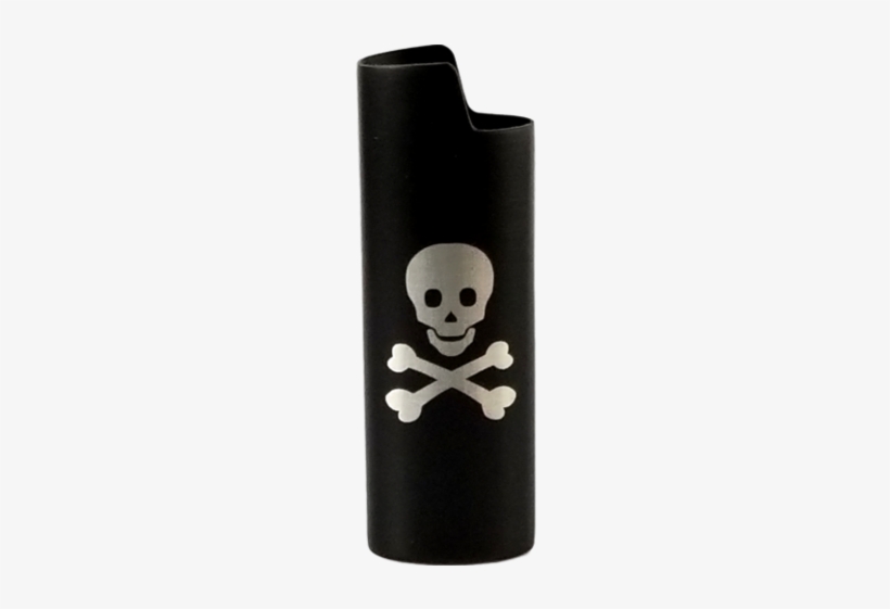 Skull And Cross Bones Design Metal Lighter Cover - Smile, transparent png