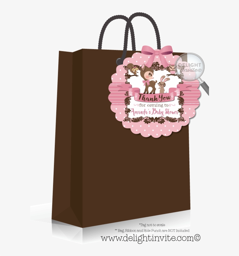 Woodland Forest Animals Baby Shower Favor Tags - 40th Birthday Black Thank You Tag, transparent png