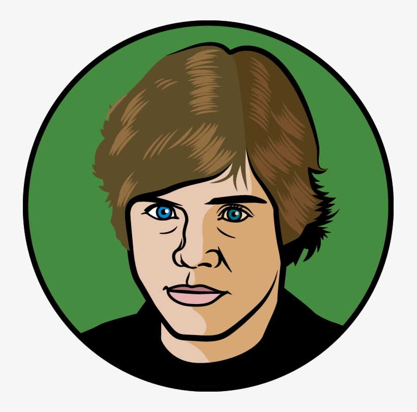Attacking Midfielder, Central - Luke Skywalker Face Cartoon, transparent png
