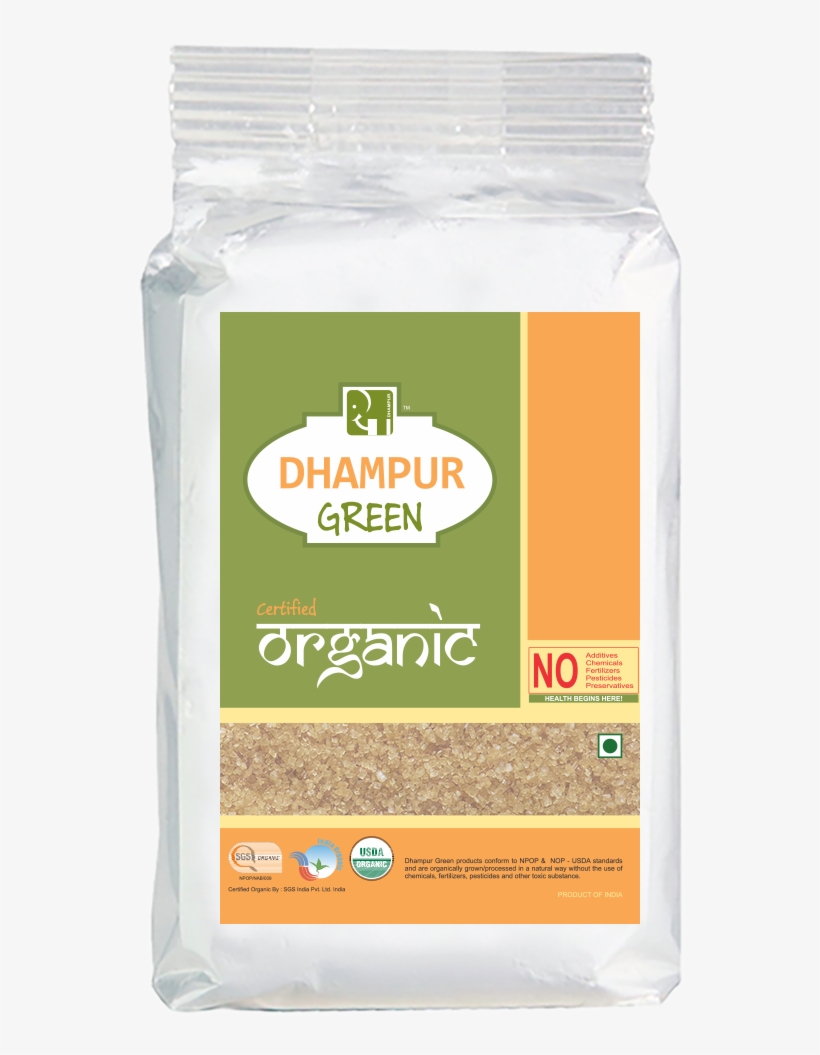 Dhampur Green Organic Brown Sugar 500 Gm, transparent png