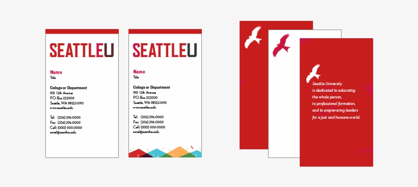 Business Cards - Seattle University Business Card, transparent png