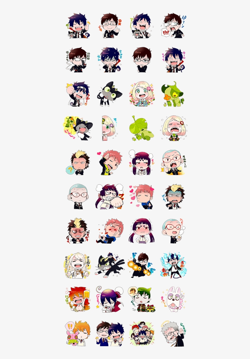 Blue Exorcist Line Sticker More Rin Okumura - Boom Calcomania Aoi No Exorcist, transparent png