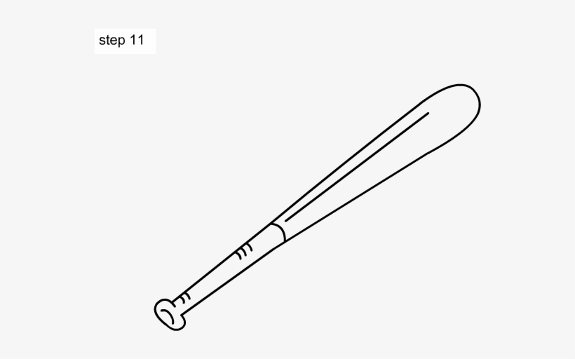 Baseball Bat Drawing For Kids - Baseball Bat Drawing Png, transparent png