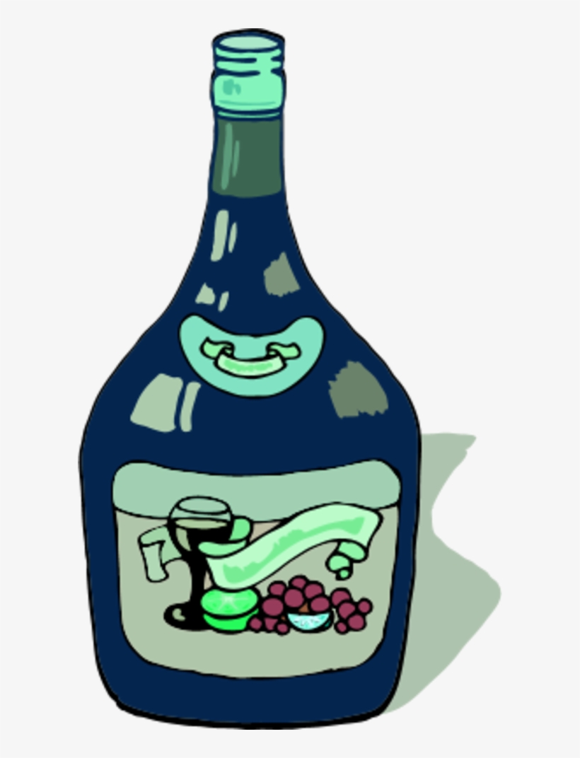 Wine Bottle And Wine Glass - Wine Bottle Clipart, transparent png