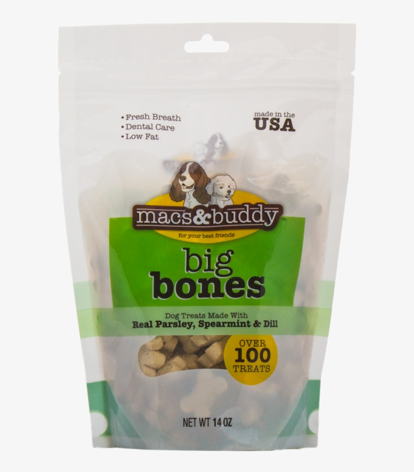 14oz Macs & Buddy Big Bones-fresh Breath - Macs & Buddy Fresh Breath Mini Bones, 14-ounce, transparent png