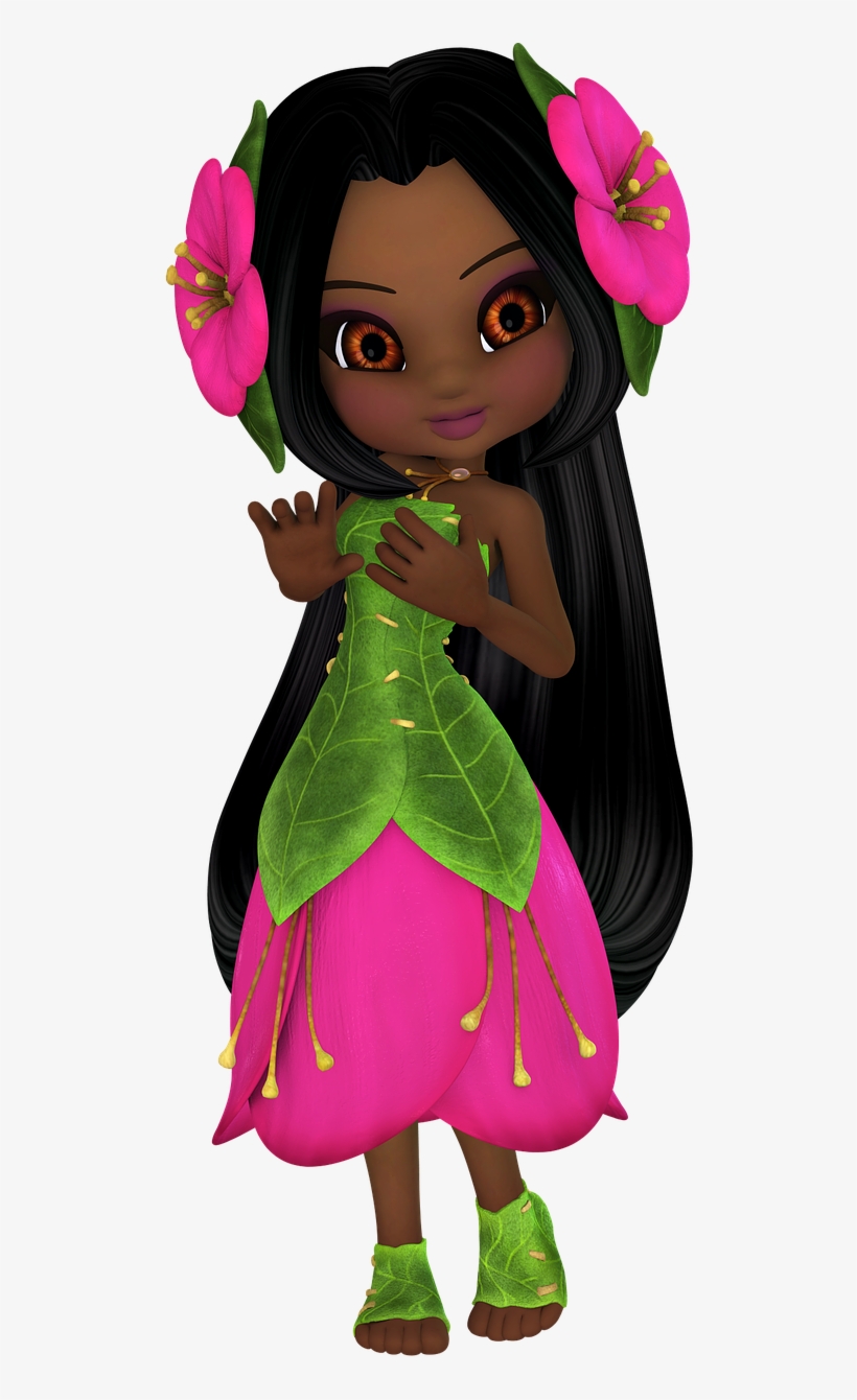 Transparent Cartoon Girl Brown Hair, transparent png
