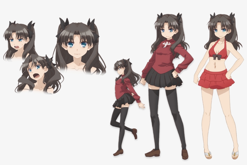 Fate Stay Night Fate Zero Rin Tohsaka Dark Brown / - 1200x750 PNG ...