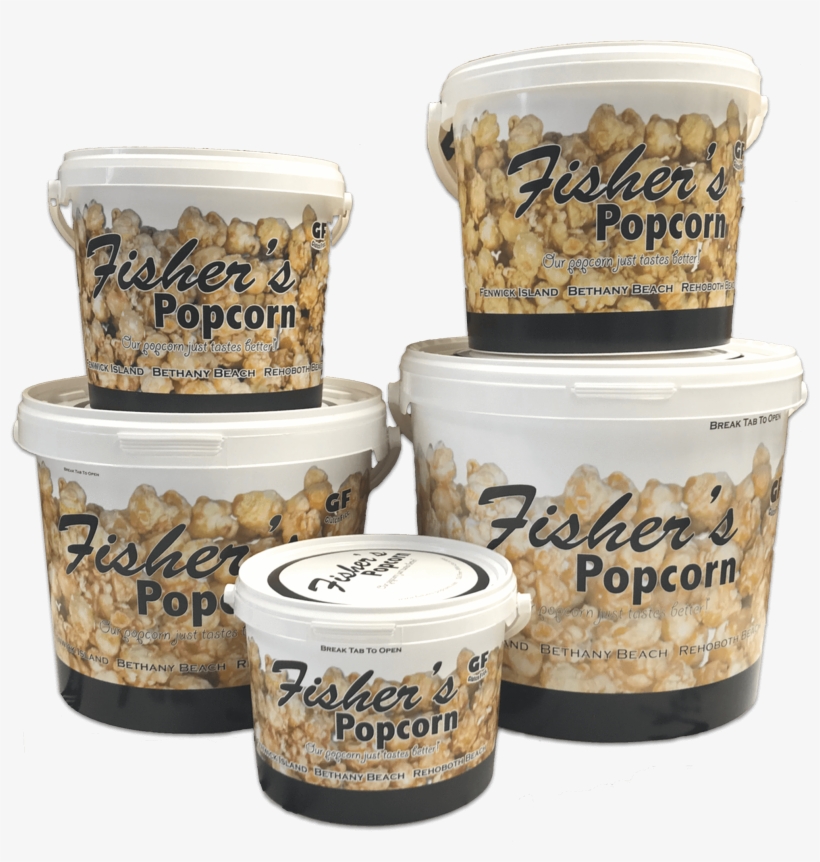 Fishers Popcorn Tub Stack - Fisher's Popcorn 1.5 Gallon Popcorn Tub, transparent png