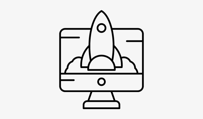 Rocket Launch Monitor Vector - Computer Monitor, transparent png