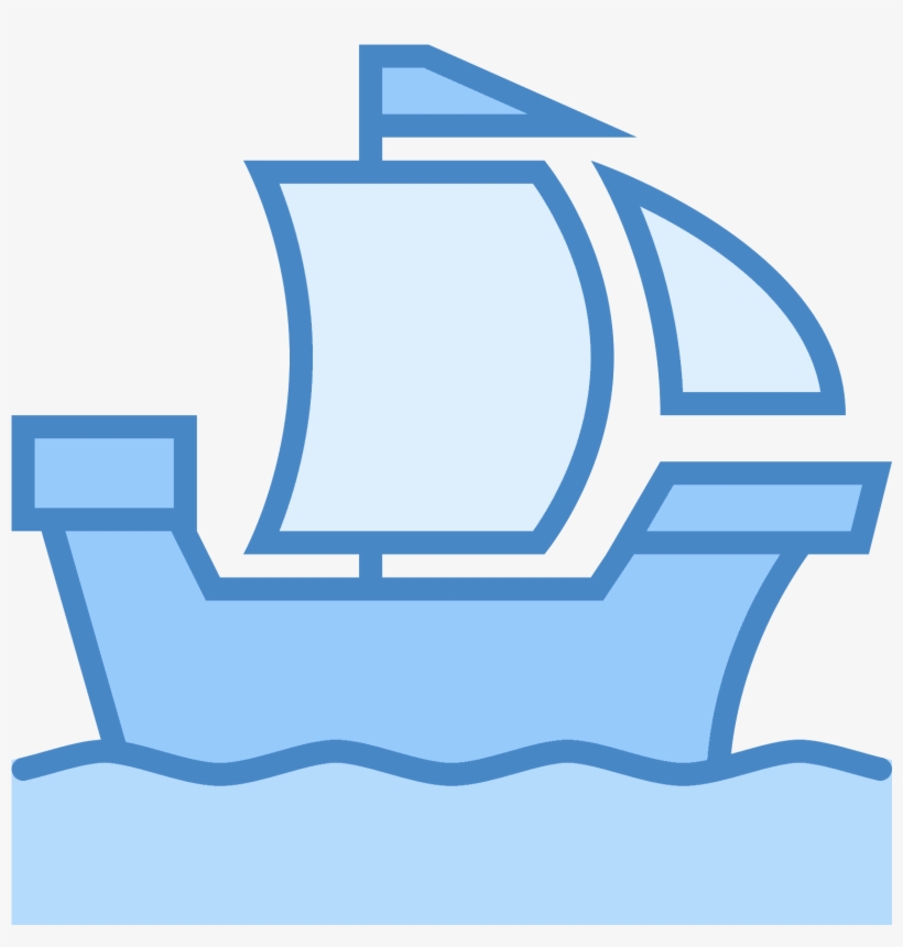 It's An Image Of An Old Wooden Ship With Two Sails - Ship, transparent png