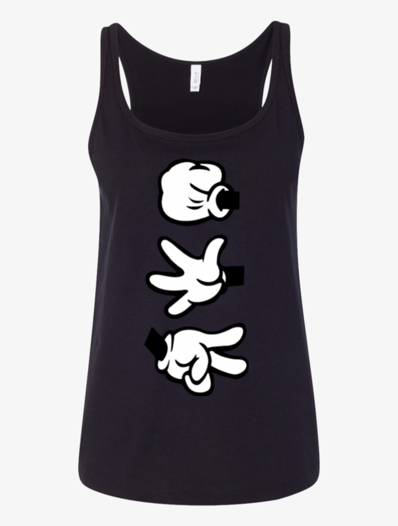 Rock Paper Scissors Cartoon Hands Men's Humor Funny - Mickey Mouse Hands Rock Paper Scissors, transparent png