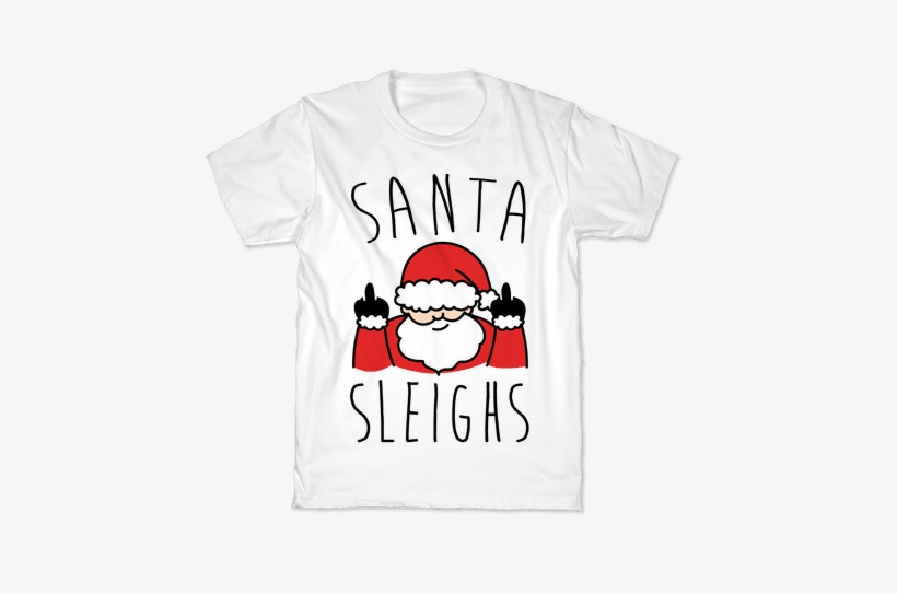 Santa Sleighs Parody Kids T-shirt - T-shirt, transparent png