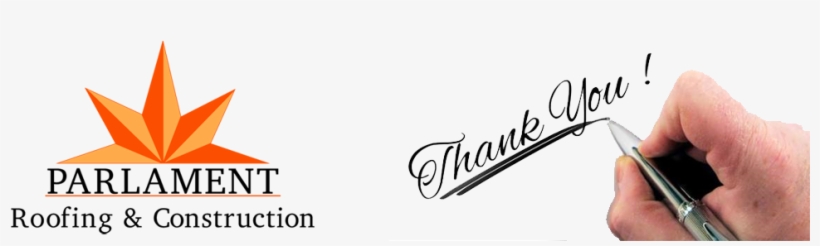 Parlament Roofing & Construction Would Like To Thank - Thank You, Being Written With Sticker (rectangle), transparent png