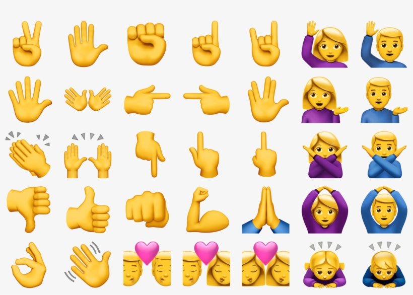 Hand Gestures Ios Emoji Png Download 2560x1441 PNG Download PNGkit