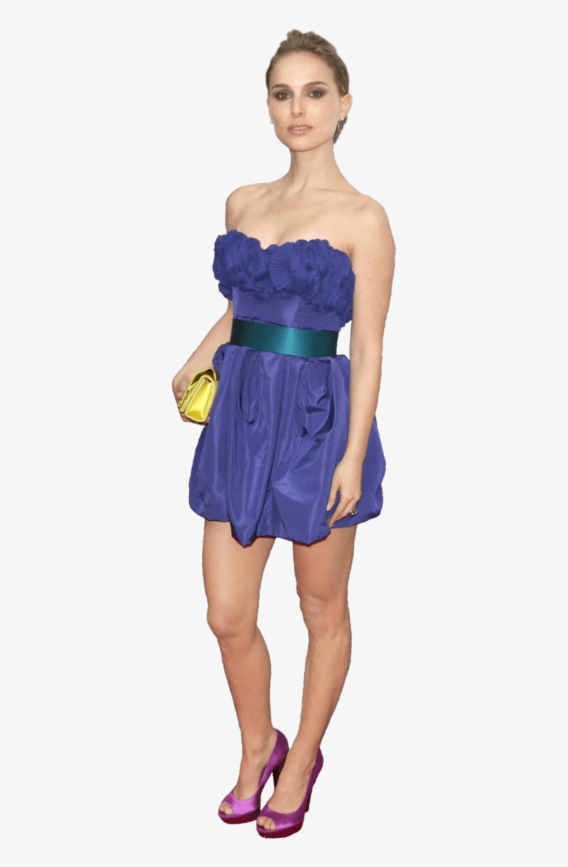 At The Movies - Natalie Portman Blue Dress, transparent png