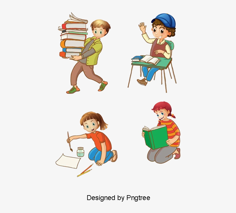 Children In School, School Clipart, Painting Png And - Mądra Główka 2 Kreatywne Zadania Edukacyjne - Piotr, transparent png
