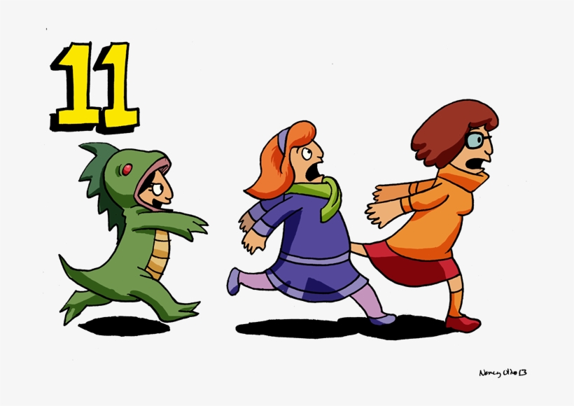 Day 11- Tina Dressed As Velma, Gene As Daphne And Louise - Cartoon, transparent png