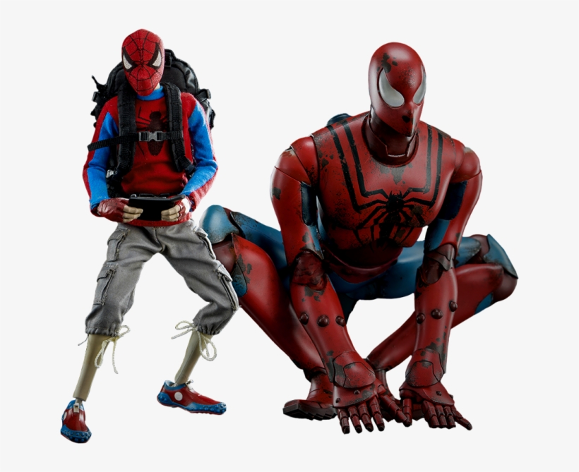 Peter Parker With Spider Bot 1/6th Scale Action Figure - Spider Man Peter Parker Threea, transparent png