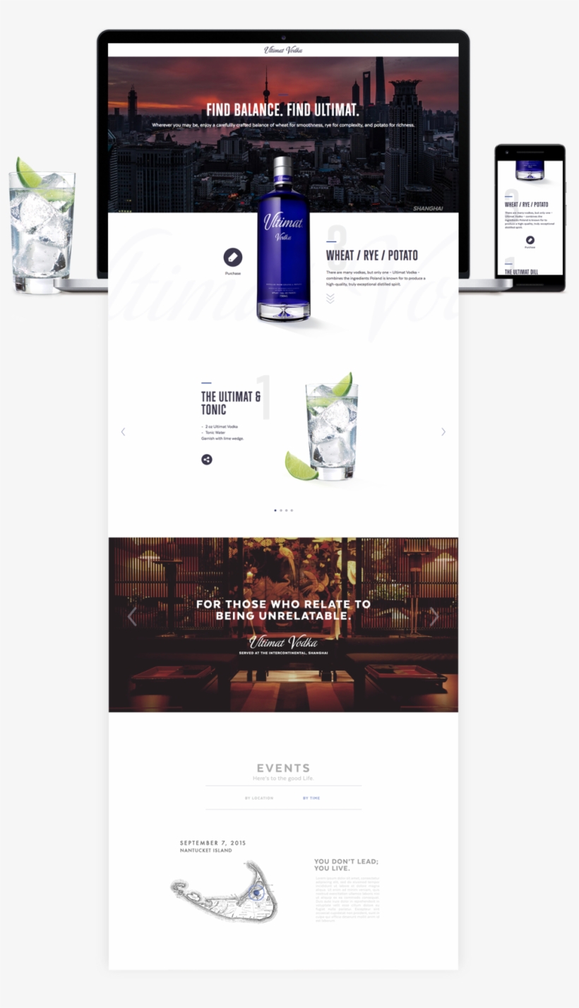 Ultimat Mockup - Ultimat Vodka, transparent png