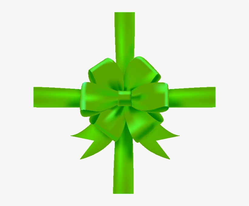 Green Christmas Bow Png Download - Green Bow, transparent png