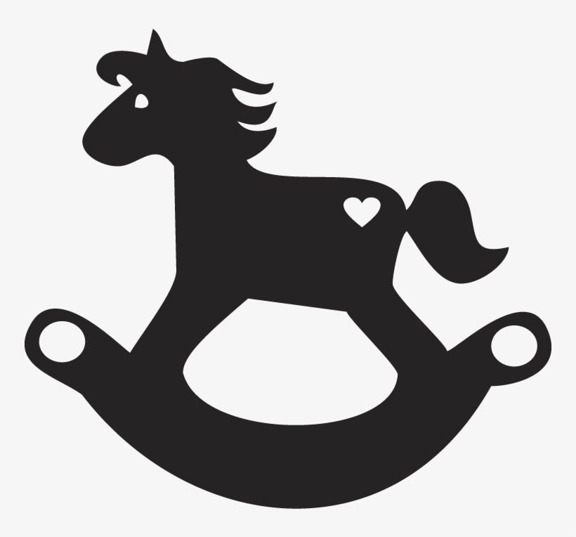 Horseshoe Clipart Silhouette - Rocking Horse Silhouette, transparent png