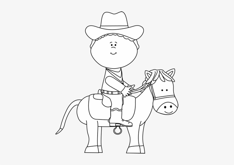 Horse Black And White Google Search The - Cowboy Clipart Black And White, transparent png