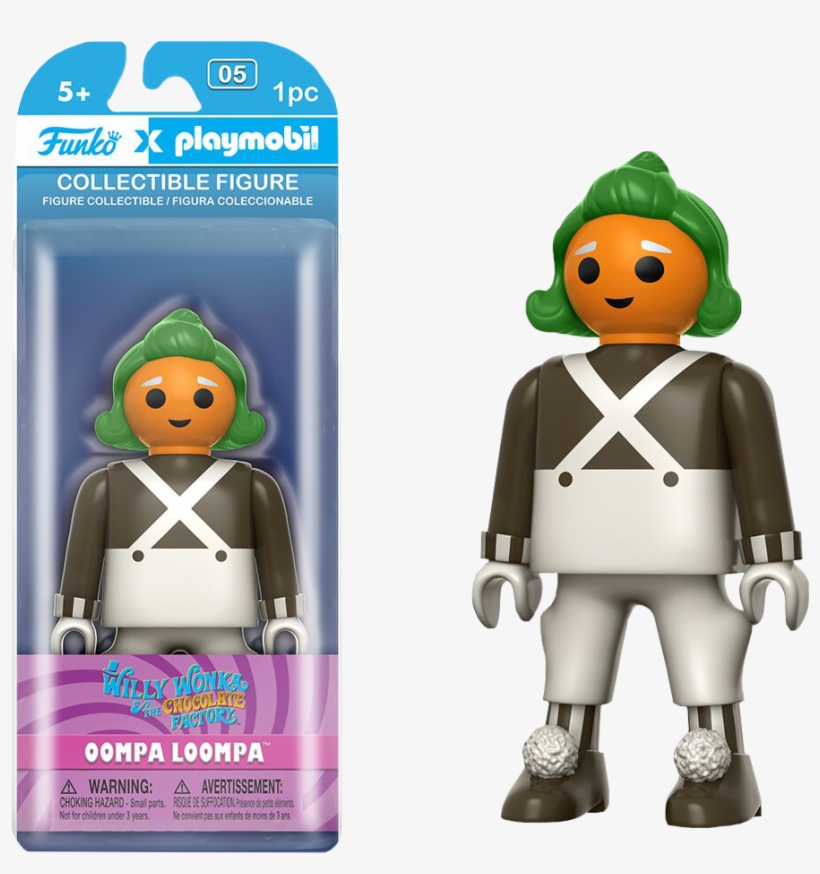 Oompa Loompa Playmobil 6” Action Figure - Funko Playmobil: Willy Wonka - Oompa Loompa, transparent png