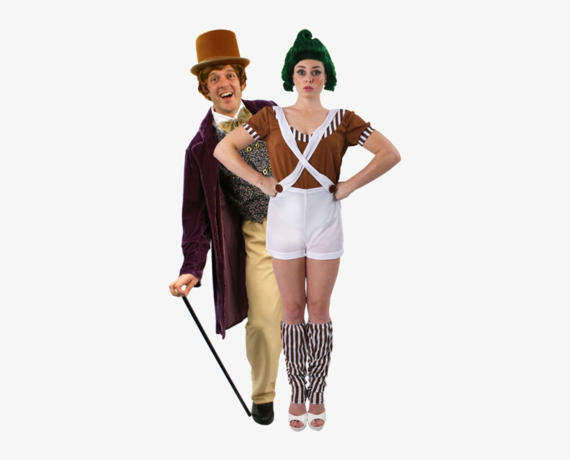 Willy Wonka And Oompa Loompa Couples Costumes - Cute Oompa Loompa Costume, transparent png