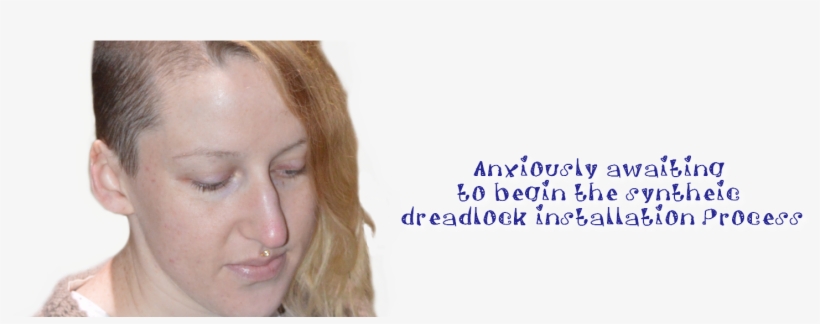 Sythethic Dreadlocks Installation 1 - Blond, transparent png
