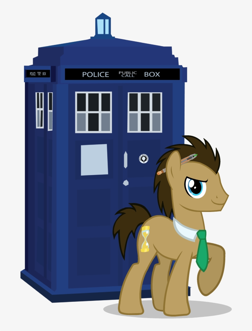 Theevilflashanimator, Doctor Who, Doctor Whooves, Necktie, - Mlp Doctor Whooves Tardis, transparent png