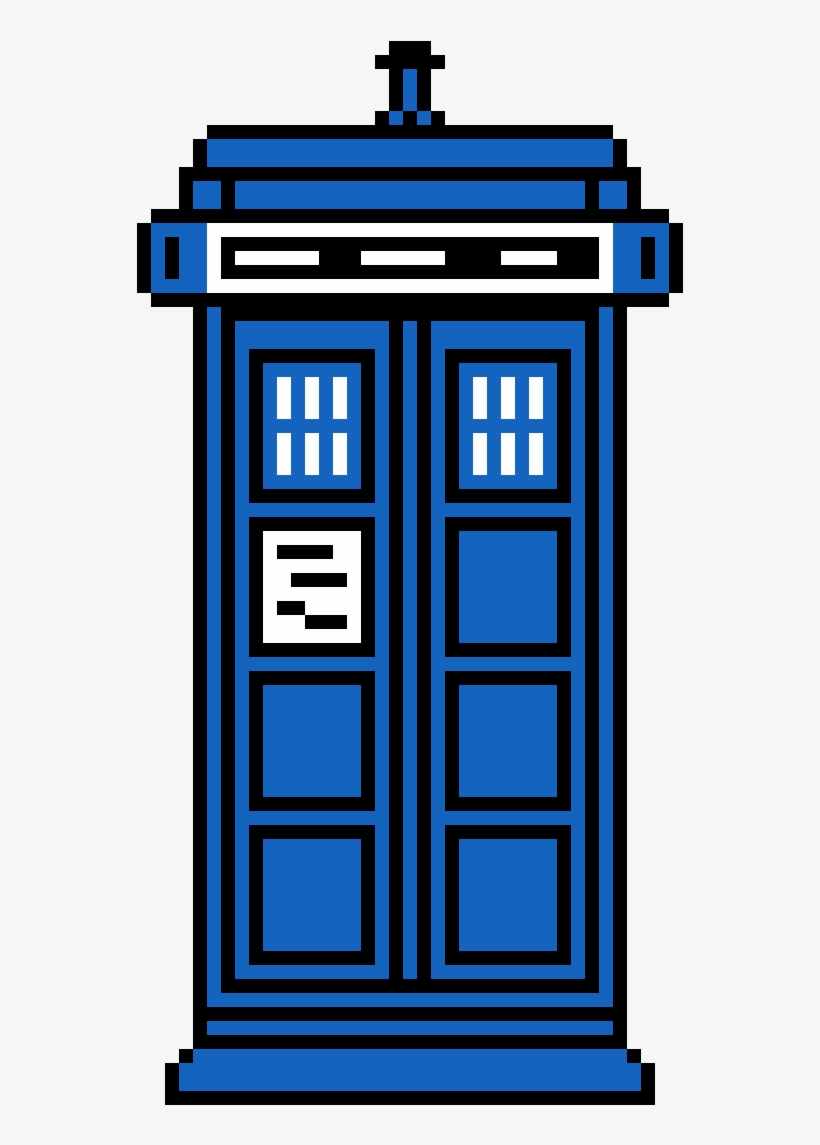 The Tardis - Pixel Art, transparent png