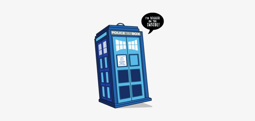 Bigger On The Inside - Cute Tardis, transparent png