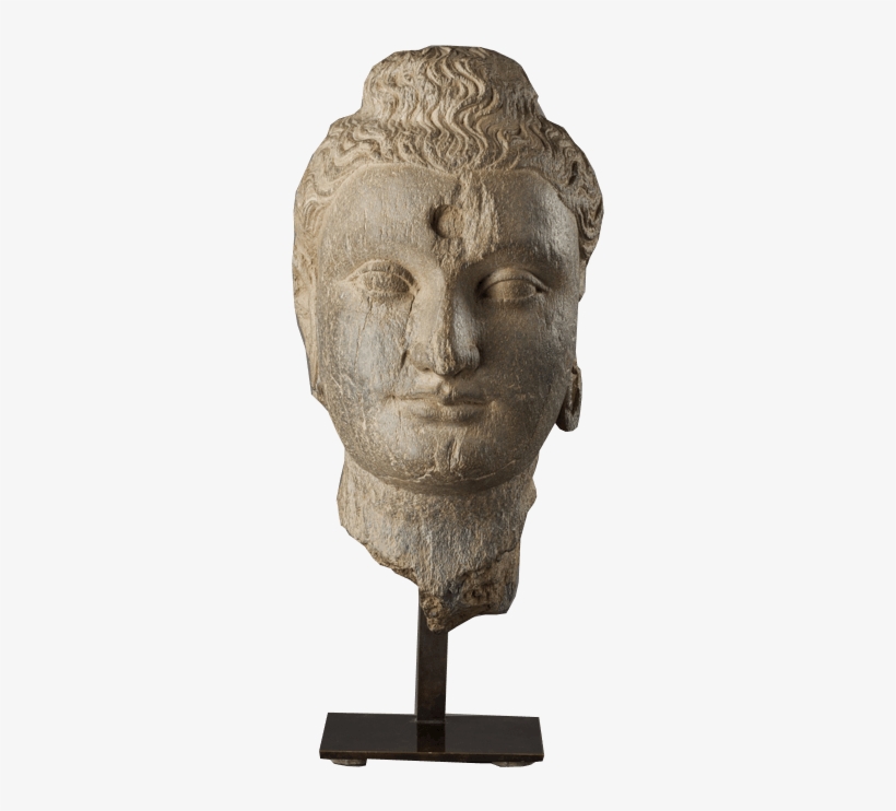 Gandharan Head Of Buddha - Sculpture, transparent png