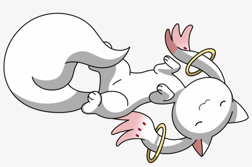 Kyubey Tomohisa Kaname White Black Mammal Cartoon Vertebrate - Kyubey Png Gif, transparent png