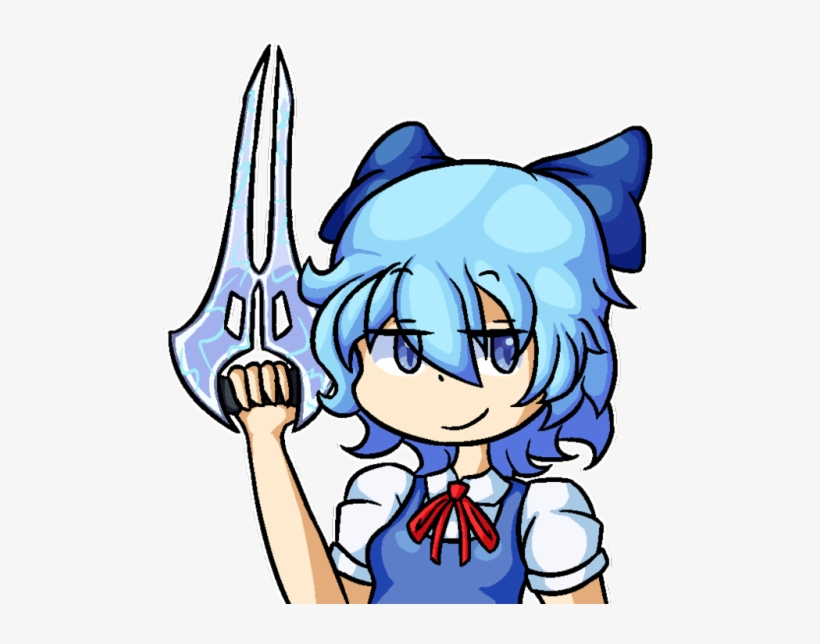 Energy Sword Cirno - Cartoon, transparent png