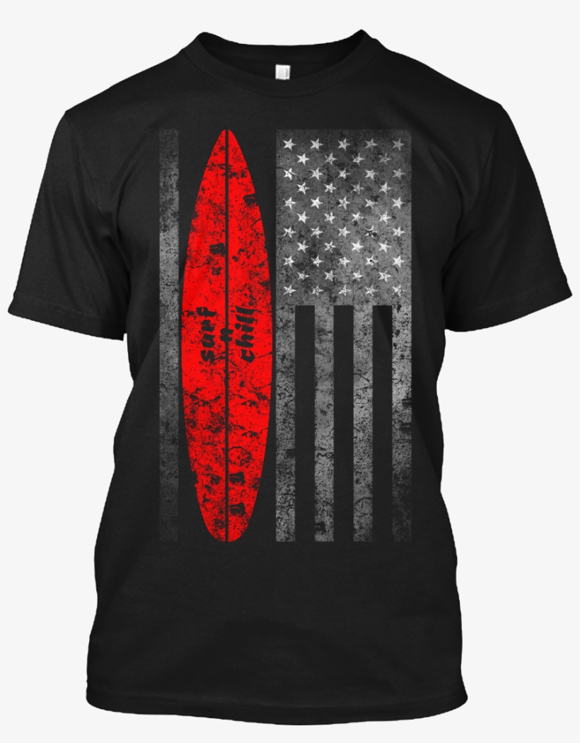 Patriotic Grunge Style American Flag Surfing Tees Hanes - Smith Chart T Shirt, transparent png