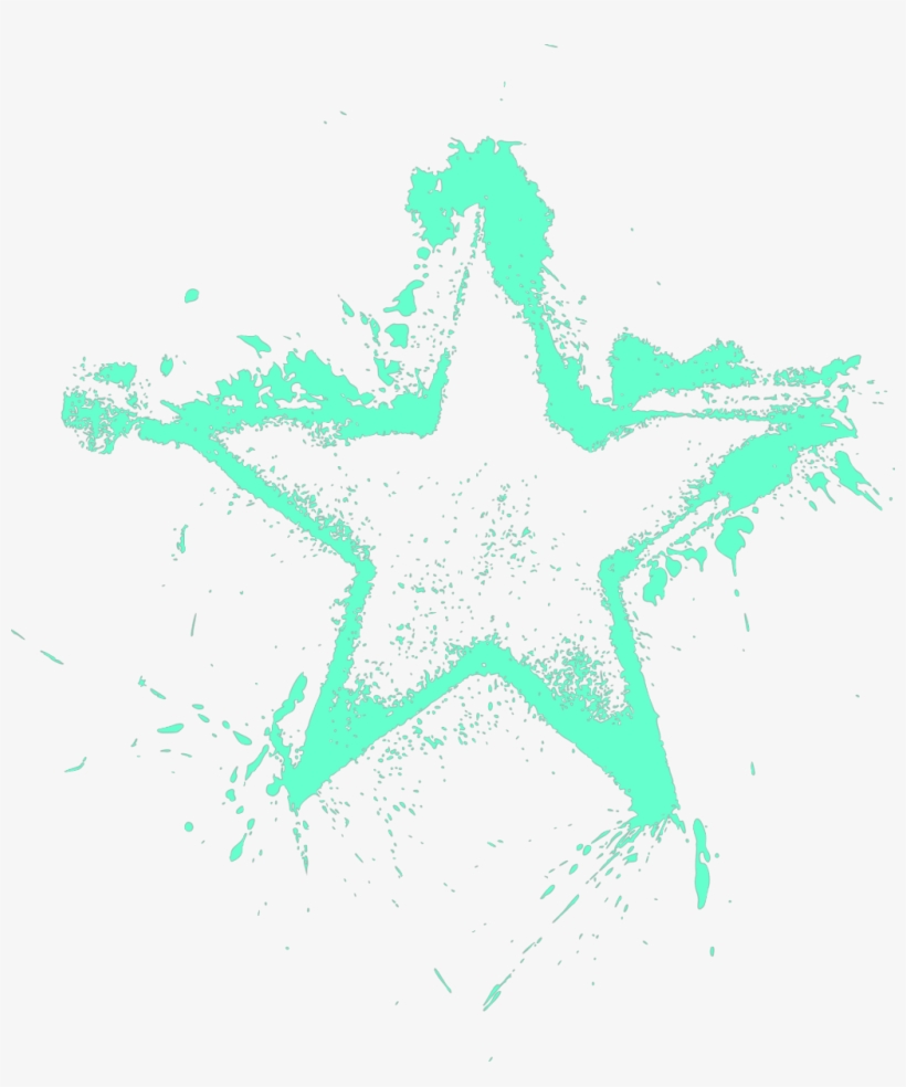 Ftestickers Star Grunge Paint Drops Splash Stamp Art - Art, transparent png