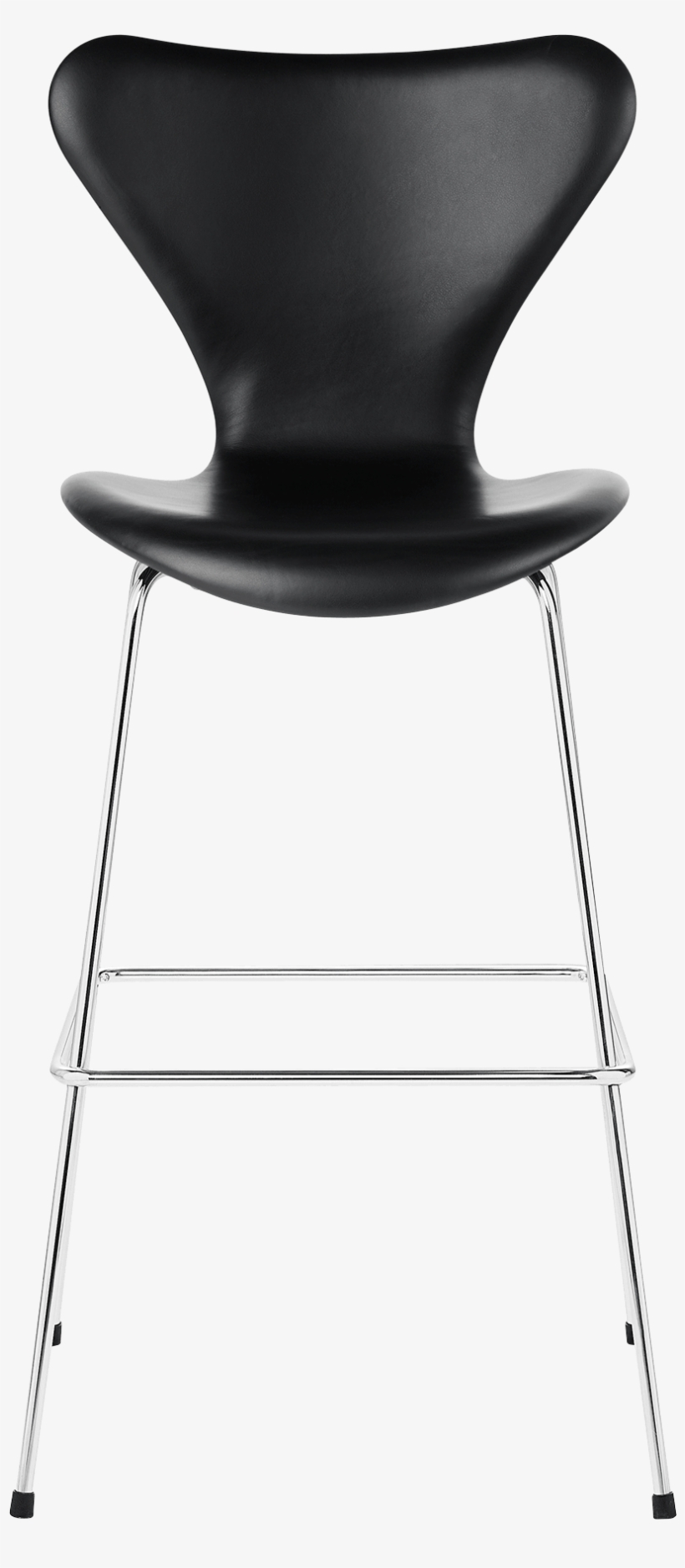 3197 Series 7 Barstool Fully Upholstered Black Leather - Fritz Hansen 3197, transparent png