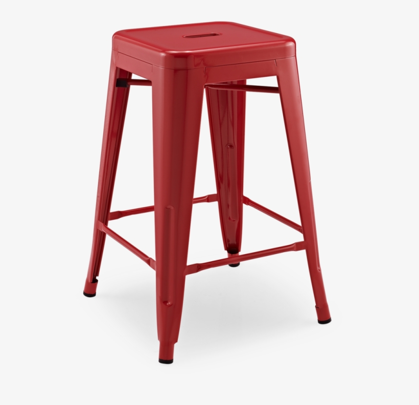 Tolix Bar Stool - Metal High Stool Black, transparent png
