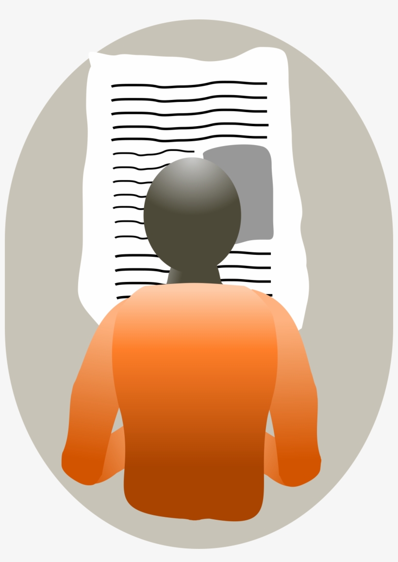 This Free Icons Png Design Of An Orange Person Reading, transparent png
