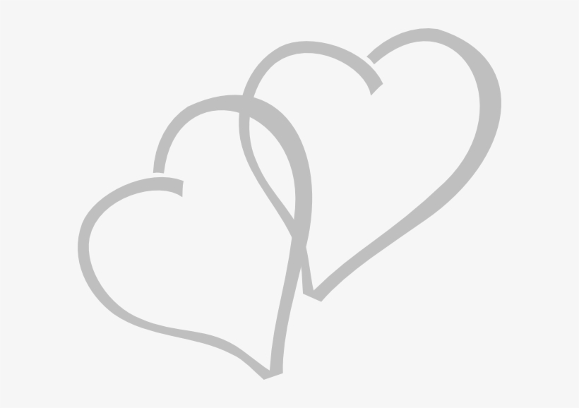 This Free Clipart Png Design Of Silver Hearts Clipart - Double Heart Icon Png, transparent png