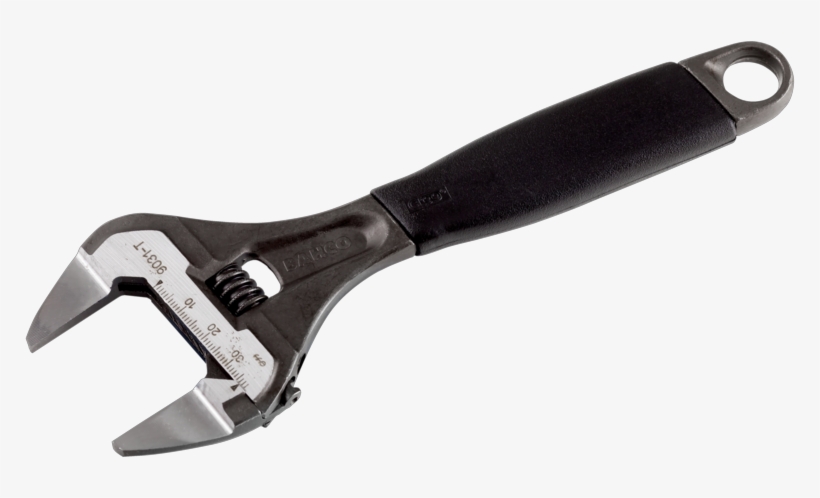 Adjustable Wrench, Big Opening, Extra Thin Jaws - Bahco Skiftnyckel, transparent png