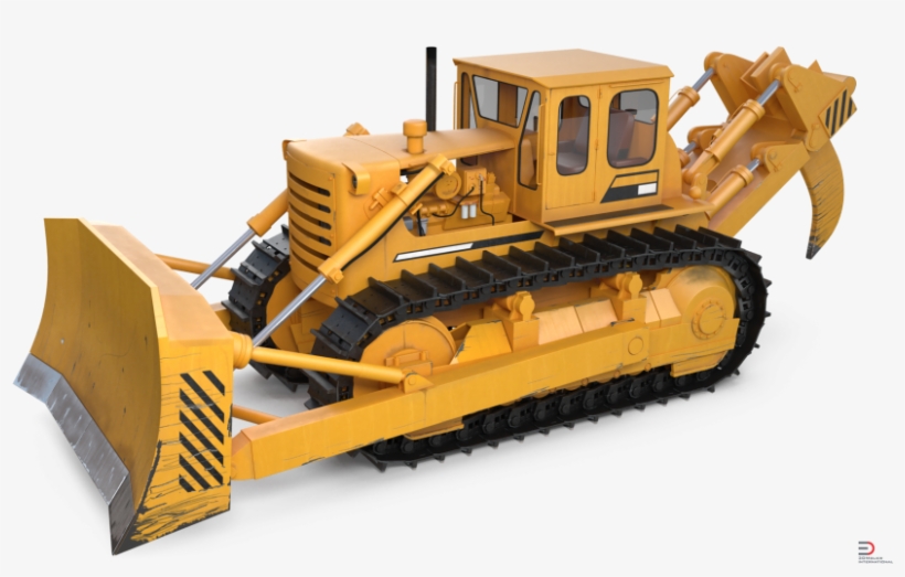 3 Bulldozer Rigged Royalty-free 3d Model - Bulldozer 3d Png, transparent png