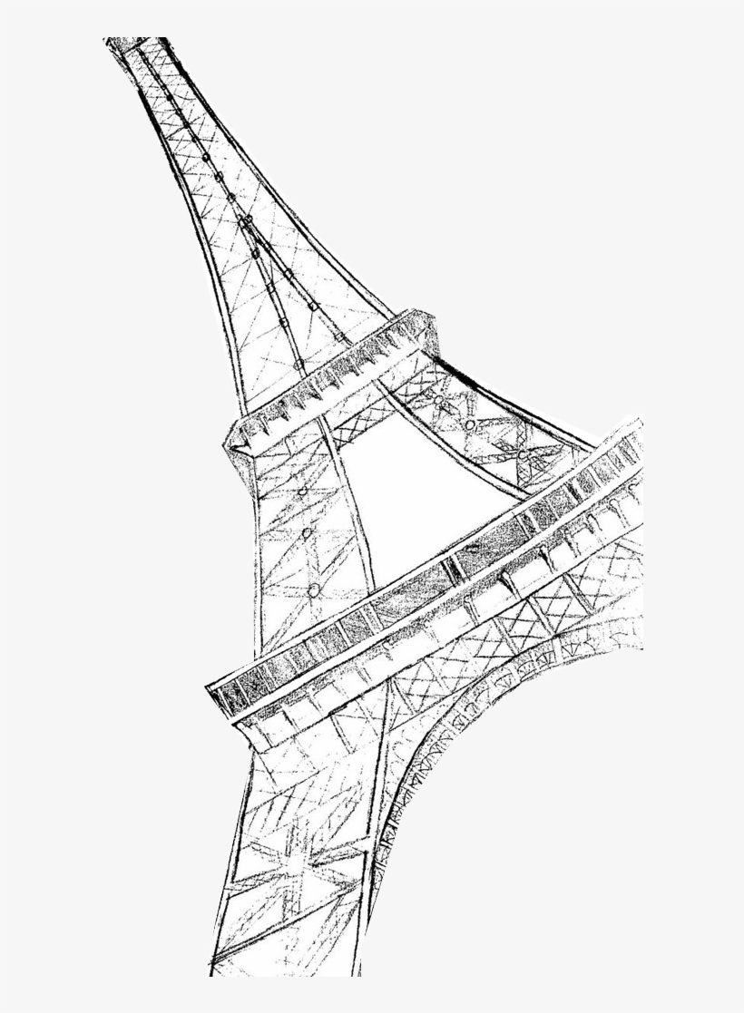 Eiffel Tower Sketch Tumblr For Kids - Eiffel Tower Graphic Design, transparent png