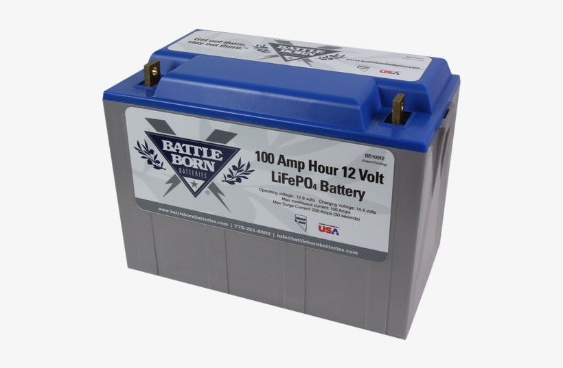 Battle Born Lifepo4 Battery - Battle Born Bb10012 Lithium Ion Lifepo4 Battery 12v, transparent png