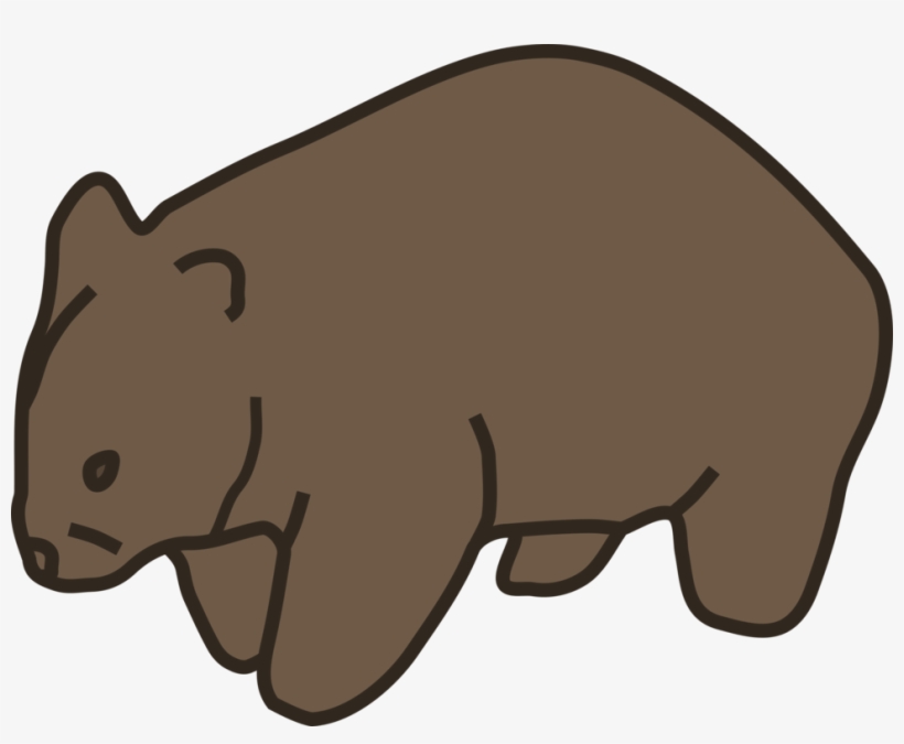 The Wombat Vertebrate Dingo Cartoon - Wombat Clip Art, transparent png